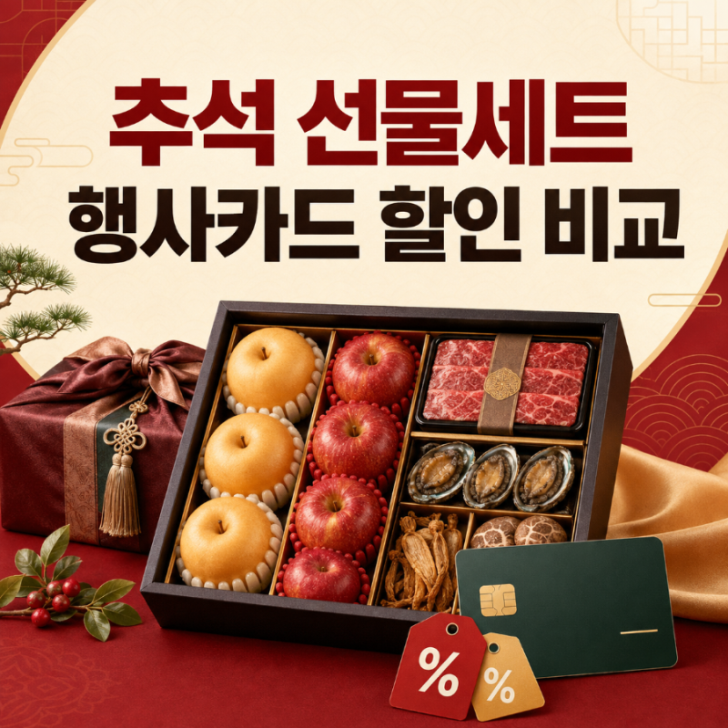 추석 선물세트 행사카드 할인, 이마트·롯데마트·SSG닷컴 비교