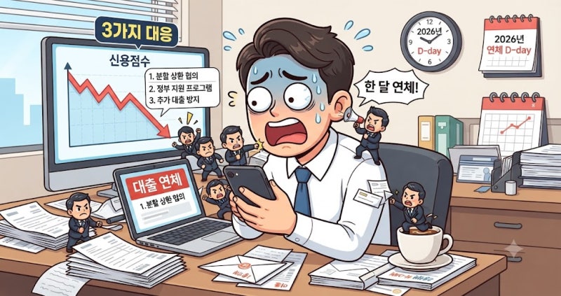 2026 대출 연체 한달 되면 어떻게 되나요? 신용점수보다 먼저 갈리는 3가지 대응