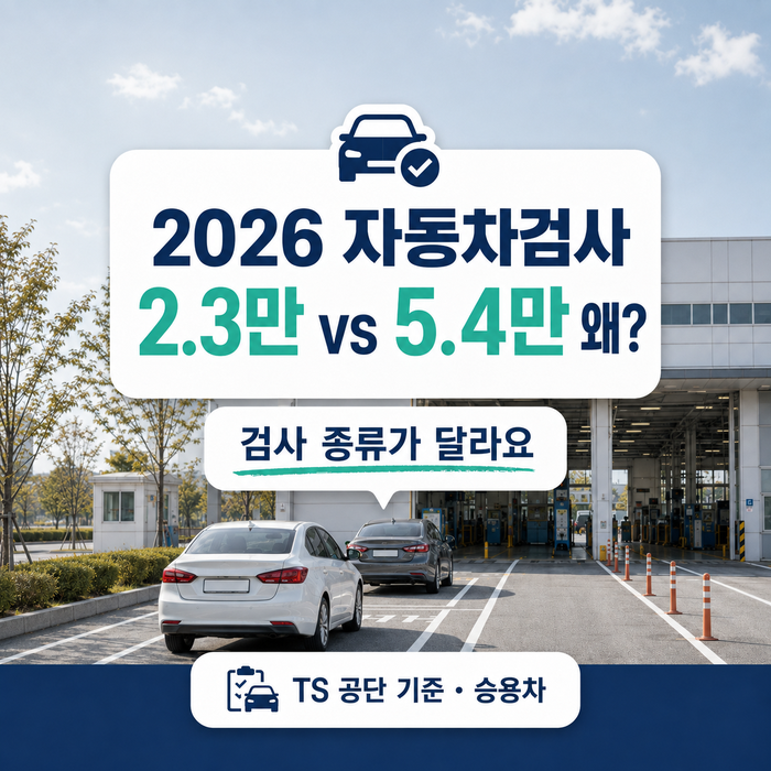 자동차 검사 비용 2만3천원·5만4천원 차이