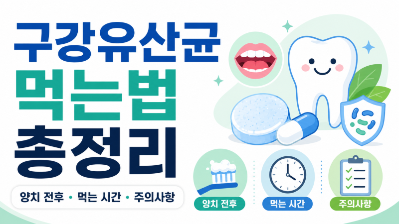구강유산균 먹는법 총정리｜양치 전후·먹는 시간·공복·물 마셔도 될까?