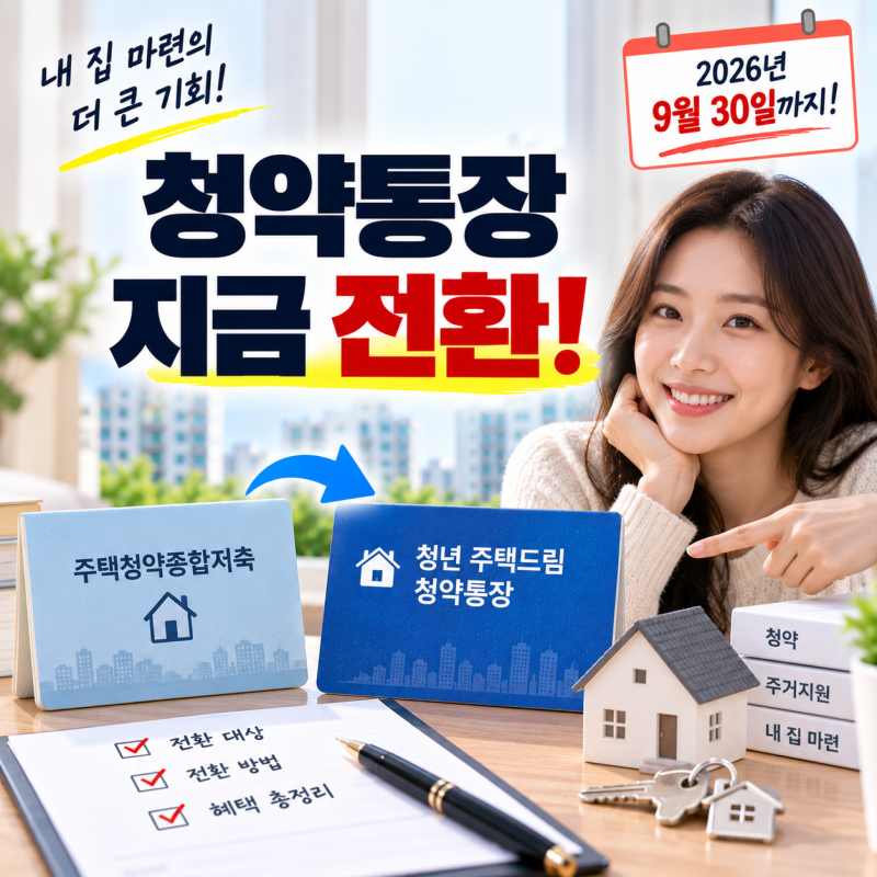 주택청약종합저축을 청년 주택드림 청약통장으로, 2026년 9월 30일까지 반드시 전환해야 할까?