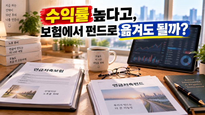 연금저축펀드 수익률 크게 올랐다는데｜보험에서 펀드로 갈아타야 할까?
