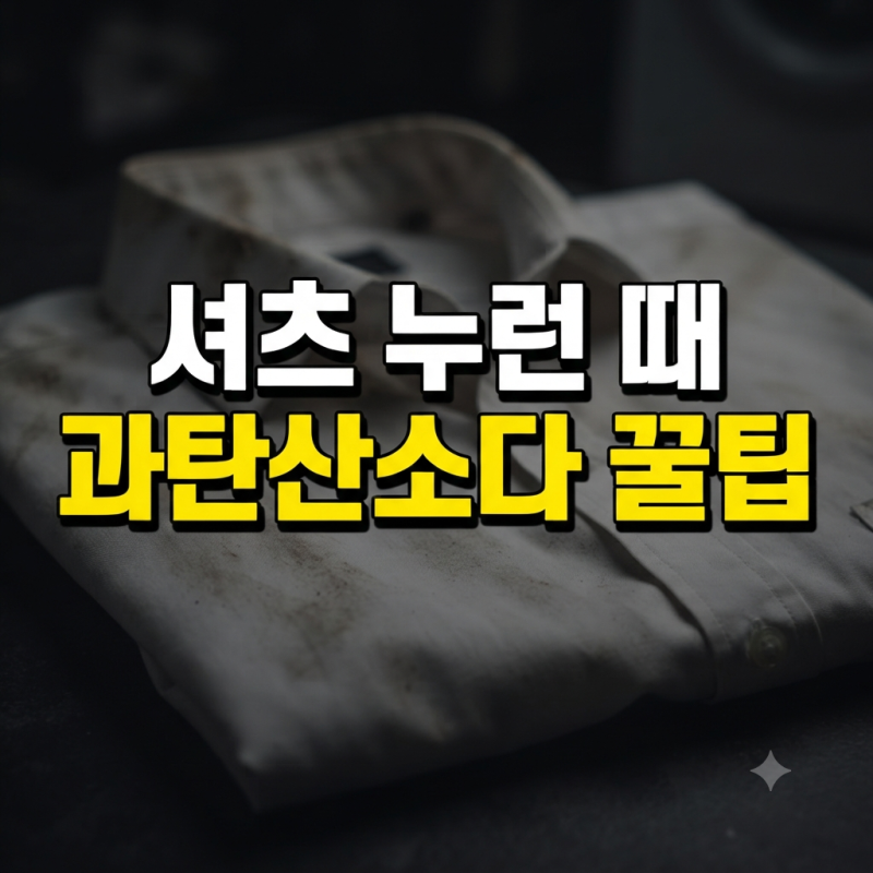 셔츠 깃 누런 때 싹 지워주는 과탄산소다 세탁법