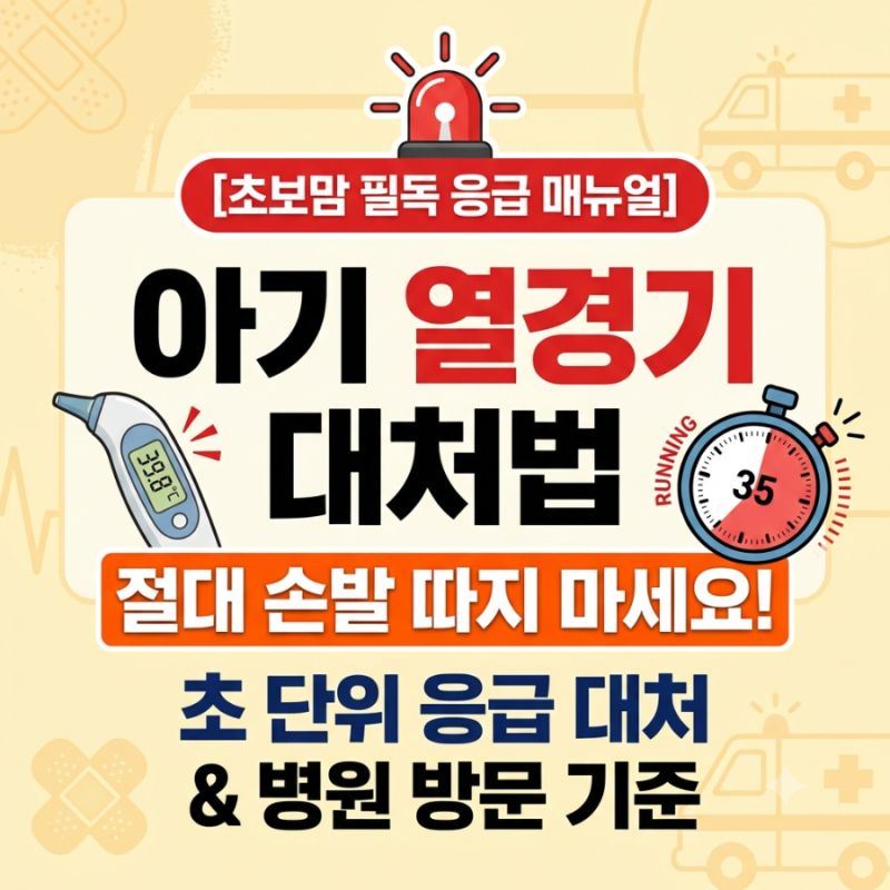 [응급 육아 정보] 아기 열경기(열성경련) 시 절대 하면 안 되는 행동 & 올바른 대처법 (ft. 응급....