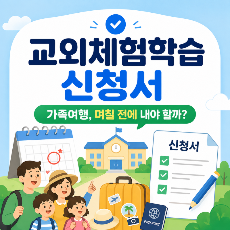 교외체험학습 신청서, 가족여행 갈 때 며칠 전까지 어떻게 써야 할까?