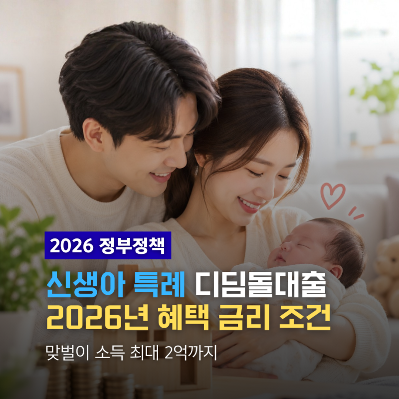 2026 신생아 특례 디딤돌대출 혜택 조건 총정리