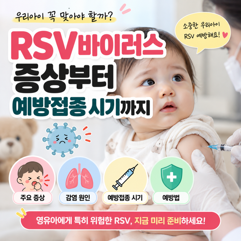 RSV바이러스 증상부터 예방까지, 신생아 예방접종 시기가 중요한 이유