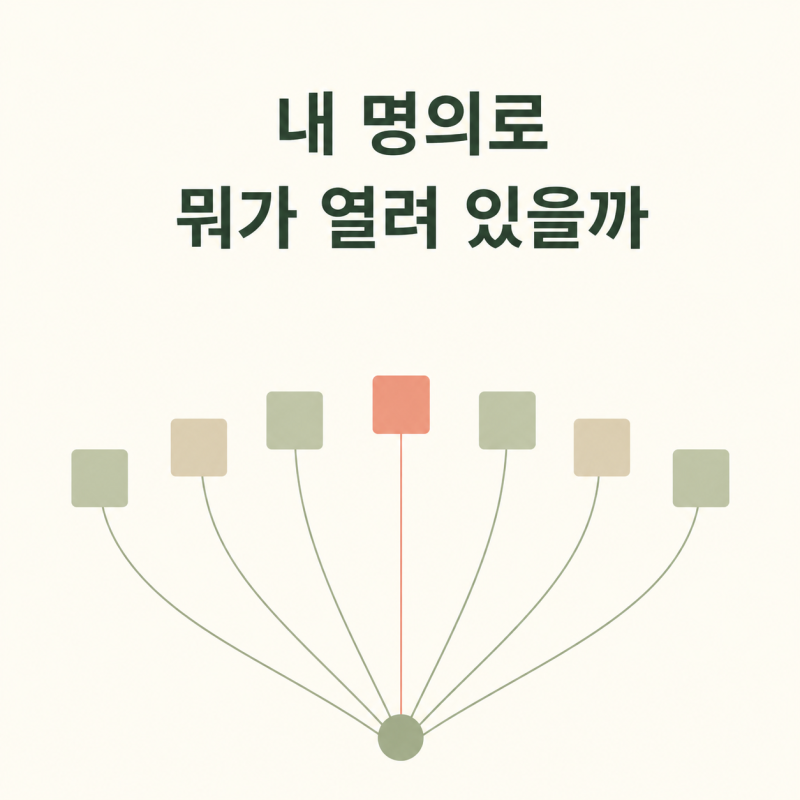 내 명의로 개설된 계좌와 휴대폰, 한 번에 확인하는 방법
