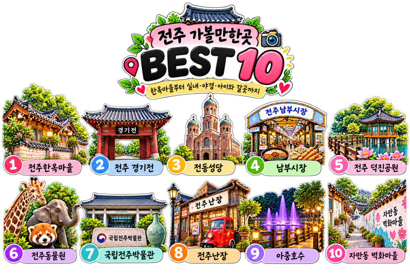 전주 가볼만한곳 BEST 10 한옥마을부터 실내·야경·아이와 갈곳까지