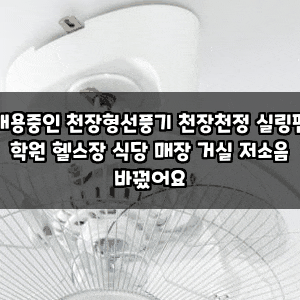 애용중인 천장형선풍기 천장천정 실링팬 학원 헬스장 식당 매장 거실 저소음 바꿨어요