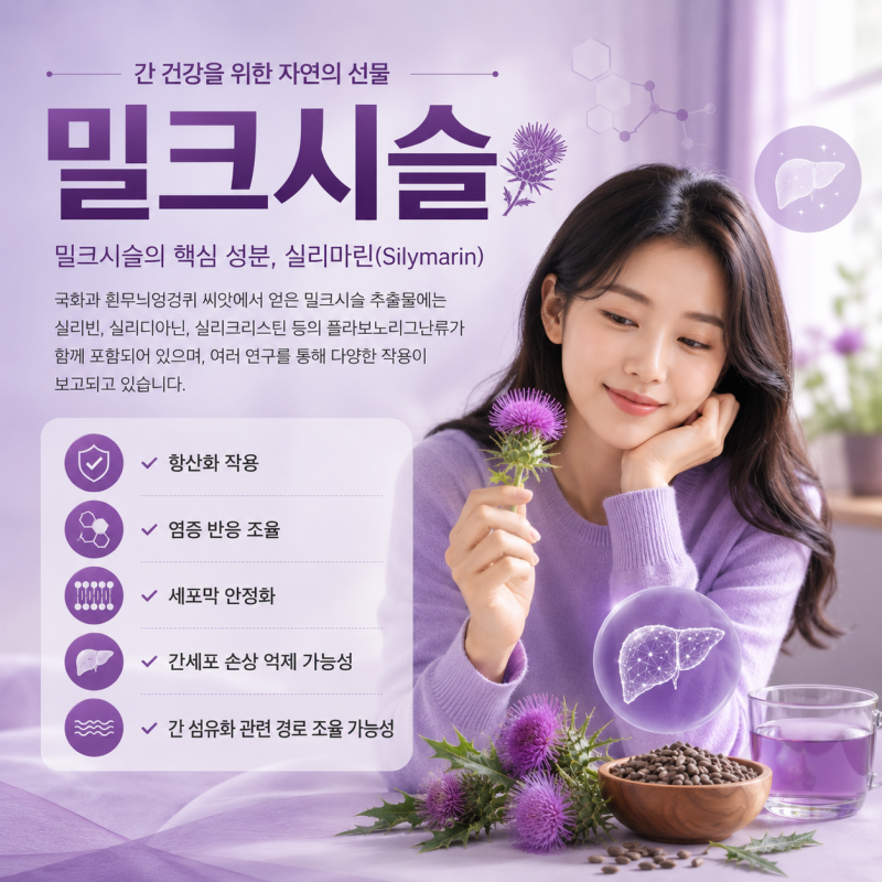 밀크시슬 섭취 이유부터 간건강 위한 제품 선택 방법까지