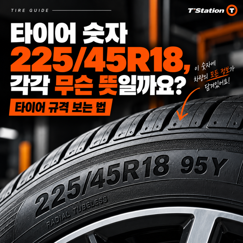타이어 숫자 225/45R18, 각각 무슨 뜻일까요? 타이어 규격 보는 법