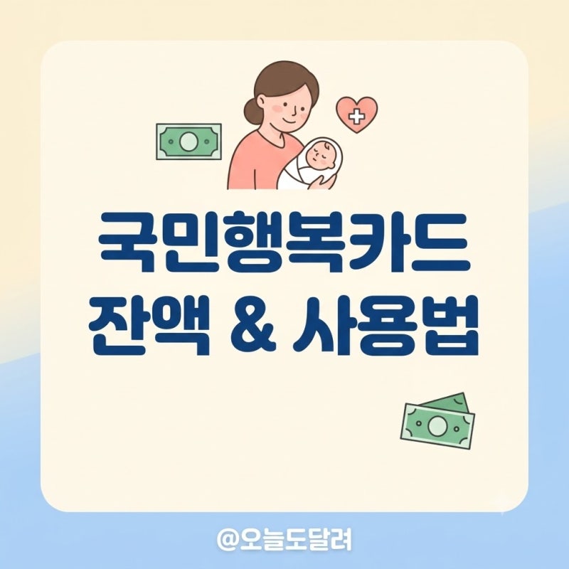 국민행복카드 바우처 잔액 임신출산 진료비 한도 조회 및 한의원 사용법