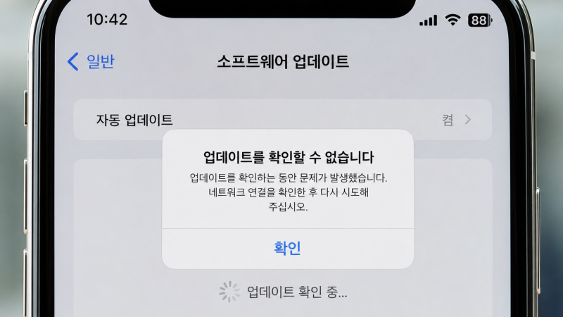 아이폰 소프트웨어 업데이트 확인 불가 오류 원인 4가지