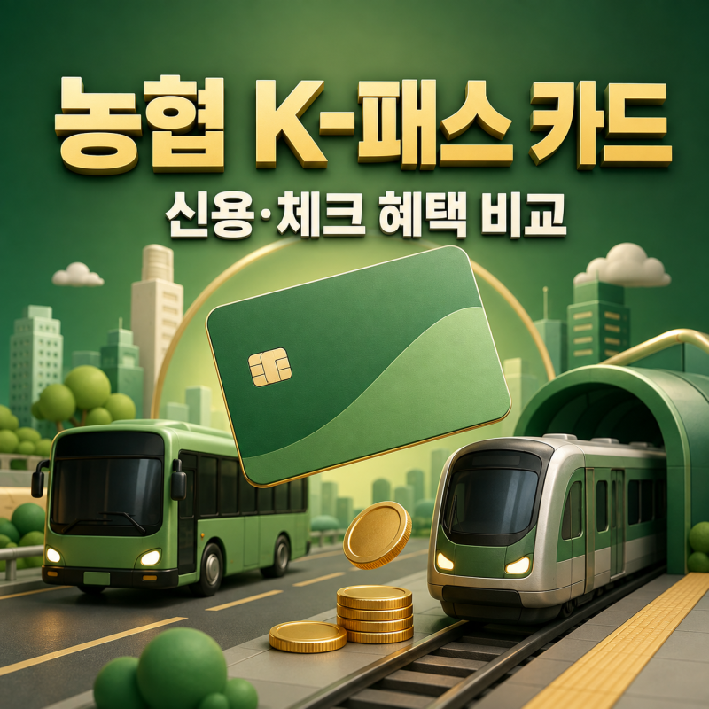 농협 K-패스 카드 연 30만원 대중교통비 환급 받는 법! 신용·체크 차이와 신청 총정리