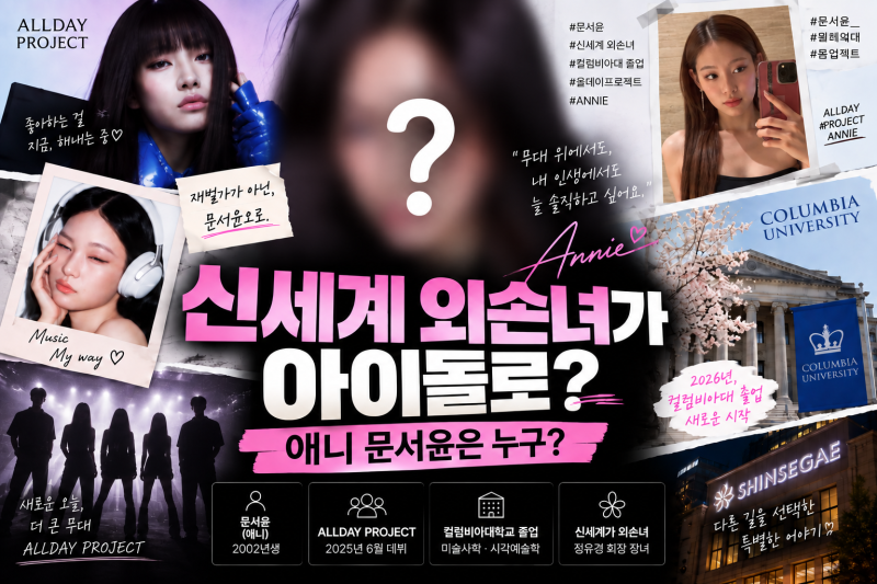 재벌가에서 아이돌로, 애니 문서윤은 누구? 신세계 집안부터 컬럼비아대까지