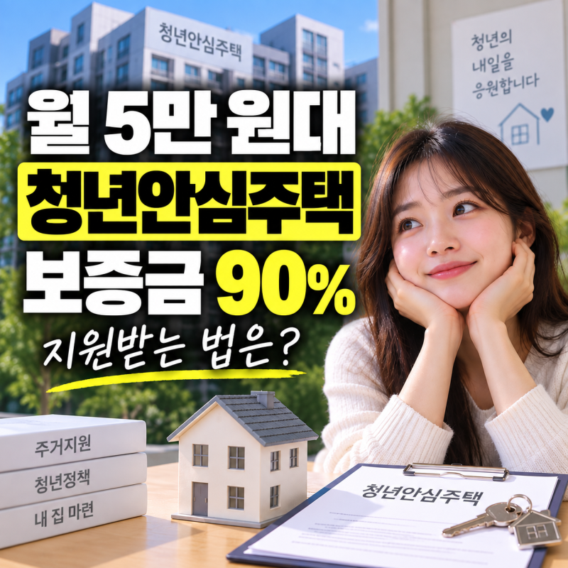 월 5만 원대 청년안심주택, 보증금 90% 지원받는 법은?