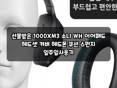 선물받은 1000XM3 소니 WH 이어패드 헤드셋 커버 헤드폰 쿠션 스펀지 일주일사용기