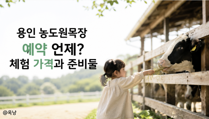 용인 농도원목장 예약 언제? 체험 가격과 준비물