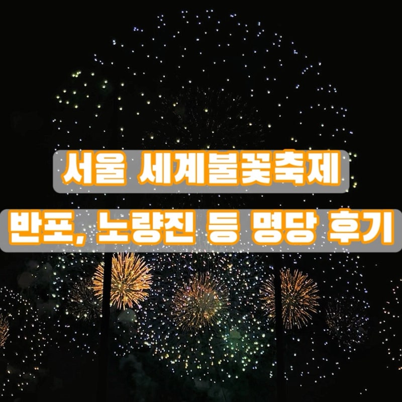 서울 영등포구 | 여의도 한화 세계 불꽃축제 | 명당 추천 준비물 반포 한강공원, 노량진 축구....