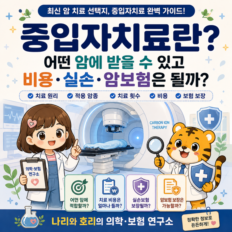 중입자치료란?｜어떤 암에 받을 수 있고 비용·실손·암보험은 될까?