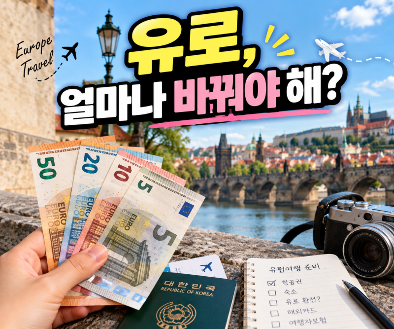 유럽여행 앞두고 유로부터 바꾸려다 멈췄어요