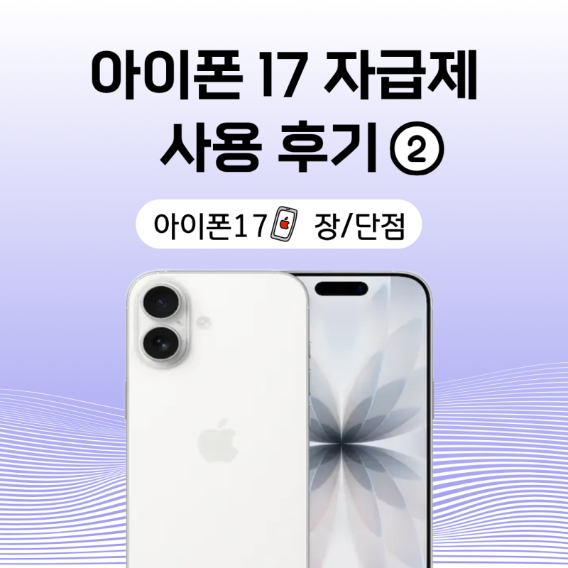 [자급제] 아이폰 17 실사용 후기! (+유심교체시 주의사항)
