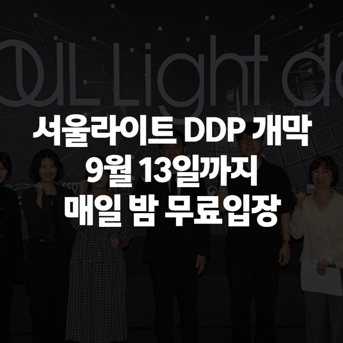 서울라이트 DDP 개막, 9월 13일까지 매일 밤 무료 관람 시간표와 볼거리 정리