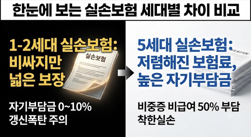5세대 실손보험 완벽 가이드 (주요 특징, 보장 범위, 4세대와의 차이점 및 전환 팁)