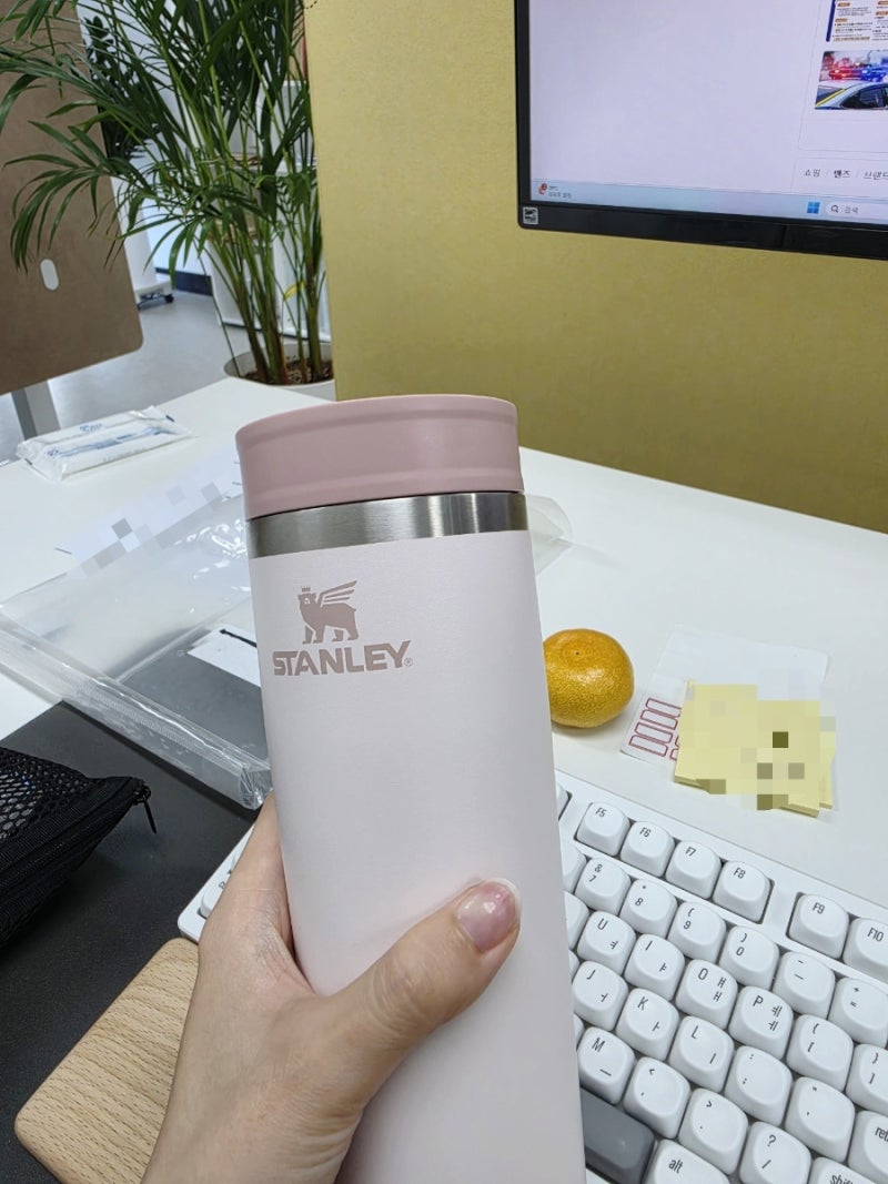스탠리 텀블러 카페 투고 트래블 머그 591ml 로즈쿼츠 후기 (+ 실리콘 커버)