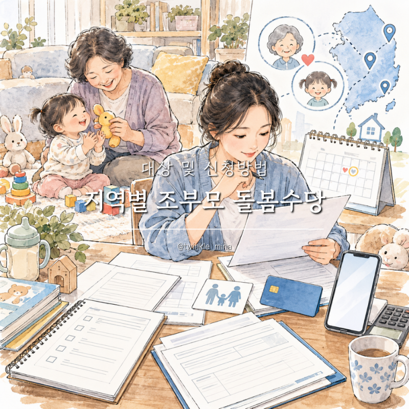지역별 조부모돌봄수당 손주돌봄수당 대상 및 신청방법