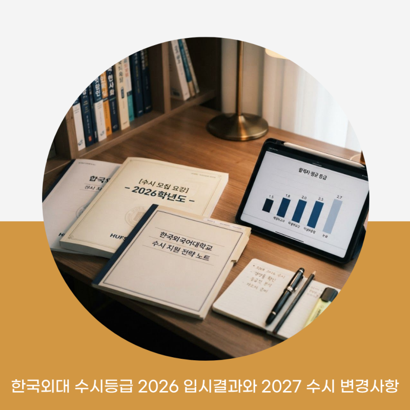 한국외대 수시등급 2026 입시결과와 2027 수시 변경사항