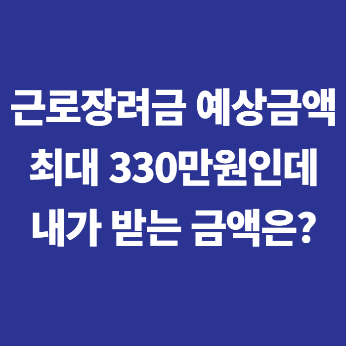 근로장려금 예상금액, 실제 지급액과 다른 이유와 확인 방법 총정리