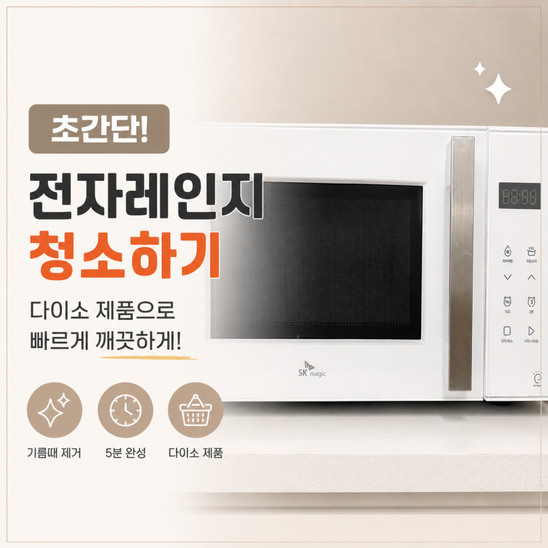 전자레인지 청소 간단하게 해결하기 귀찮은 사람 필독 다이소 추천템