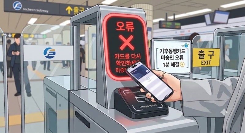 2026 기후동행카드 삼성월렛 후불결제 미승인 카드 태그 오류 1분 해결법