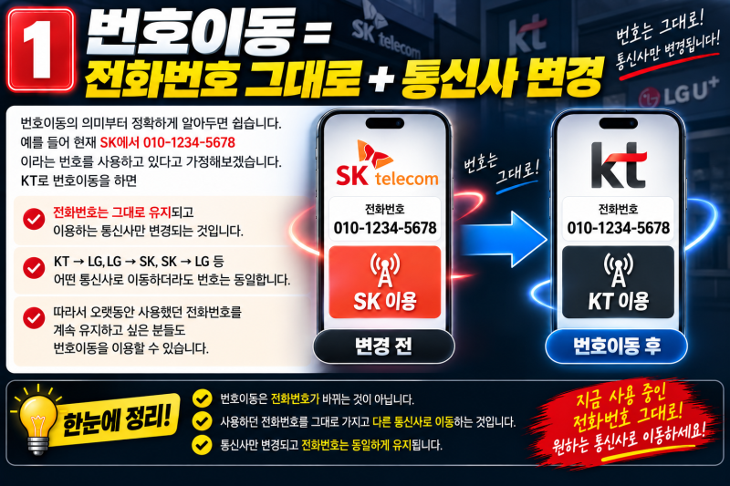 휴대폰 성지에서 번호이동하면 전화번호도 바뀔까? 번호이동 뜻 정확히 알아보기