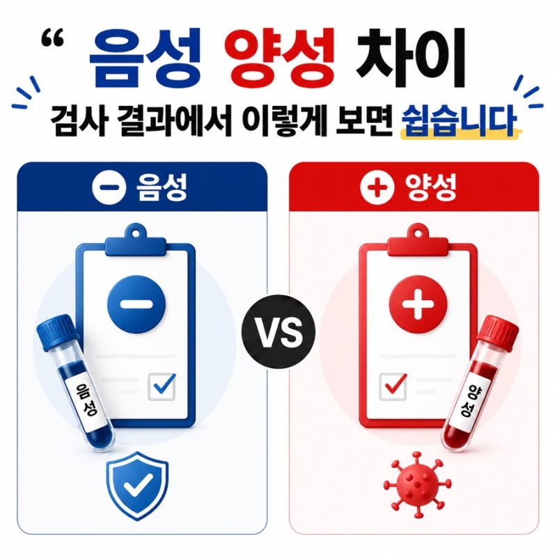 음성 양성 뜻과 차이 결과에서 이렇게 보면 쉬워요