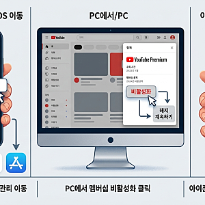 [유튜브 프리미엄 해지 방법] 모바일 PC 아이폰 수수료 없이 환불/취소하는 법 정리