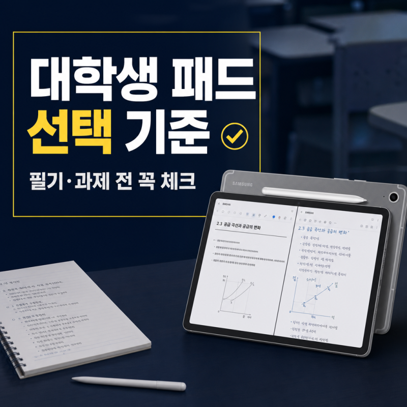 대학생 패드 추천, 강의 필기와 과제용으로 고르는 기준