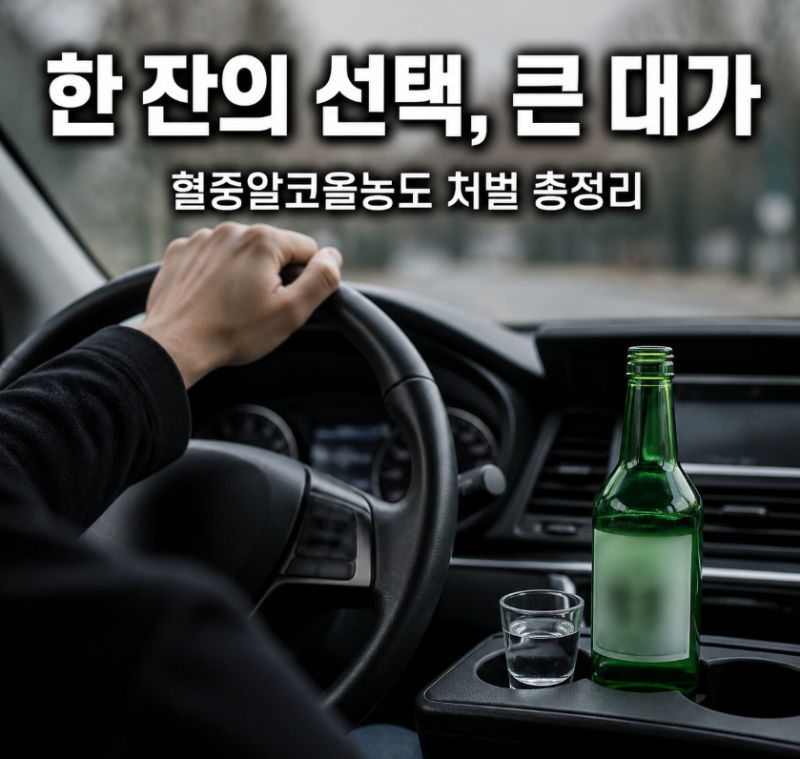 음주운전 혈중알코올농도 수치별 기준과 처벌 내용 총정리