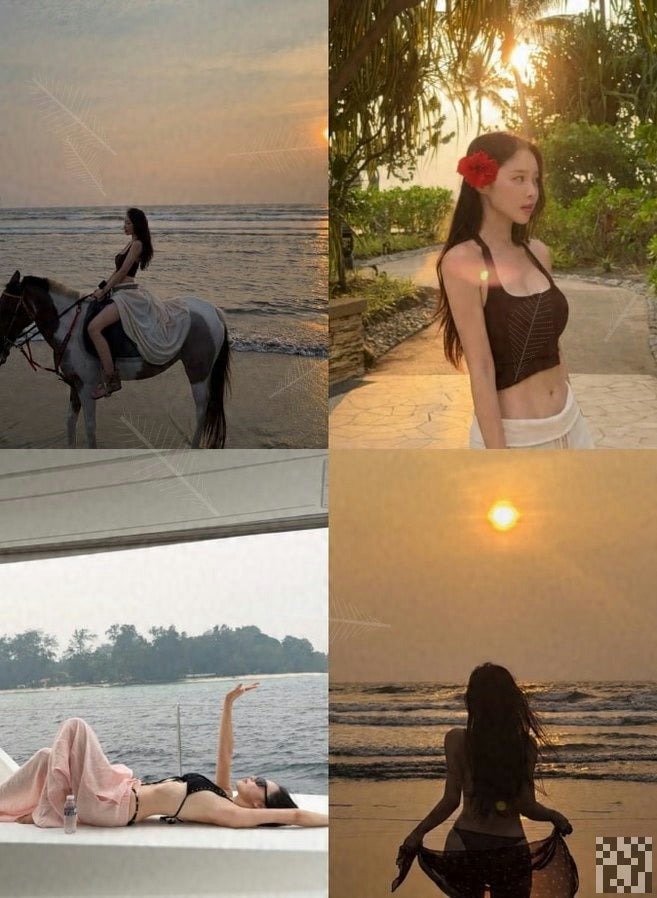 박성광 아내 이솔이, 비키니 입고 해변 승마? 세계 3대 석양 대신 잡은 뜻밖의 낭만