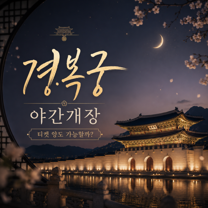 경복궁 야간개장 티켓 양도, QR 입장과 예매자 동반 규정