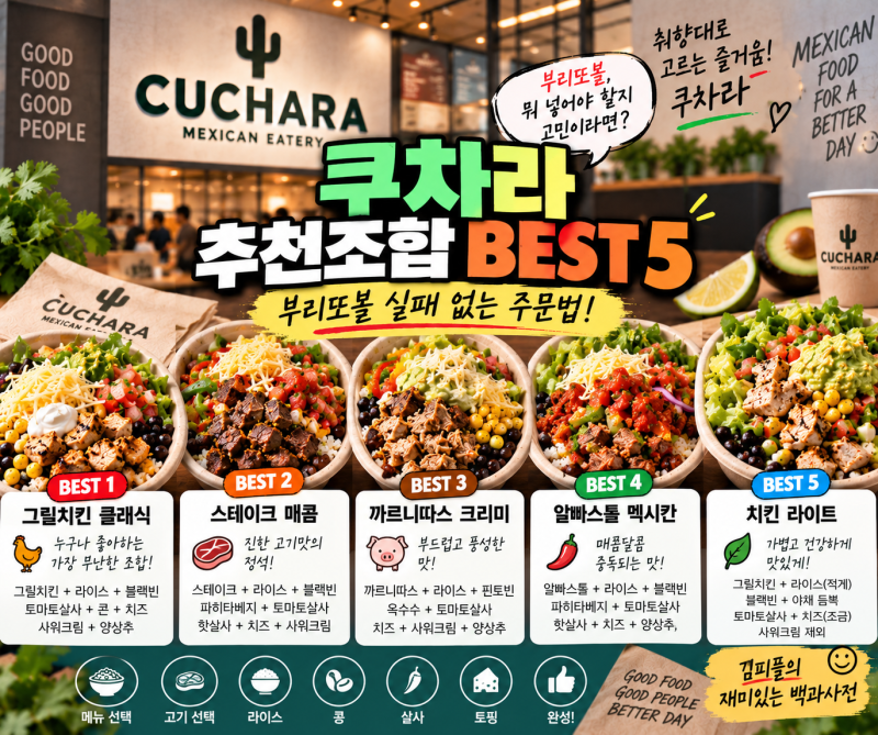 쿠차라 추천조합｜부리또볼 실패 없는 주문법 BEST 5