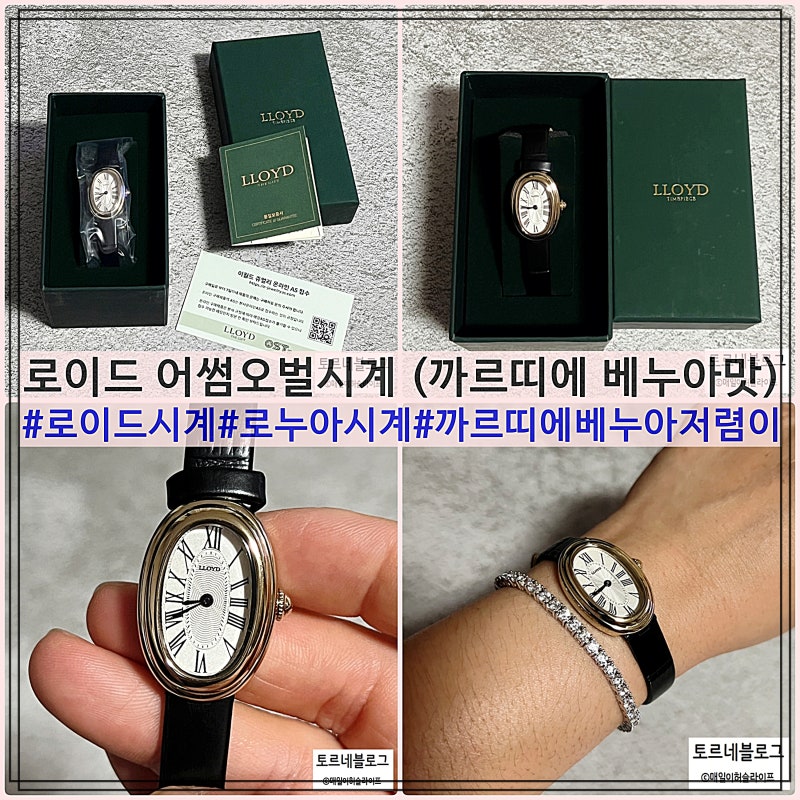 로이드 어썸 오벌 시계 로누아 까르띠에 베누아맛 시계