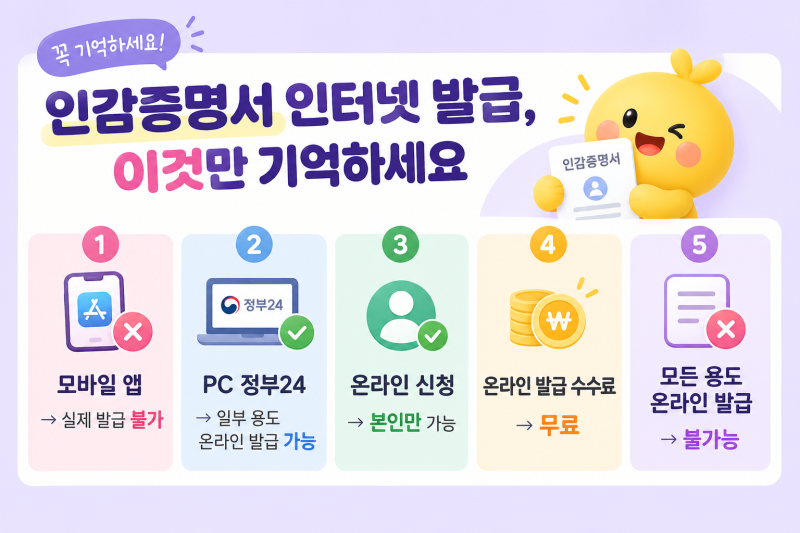 인감증명서 인터넷 발급 방법｜정부24 온라인 발급, 모바일은 안 됩니다