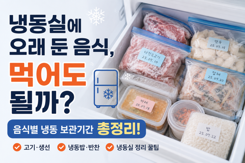 냉동실에 오래 둔 음식, 먹어도 될까?｜냉동식품 보관기간 총정리