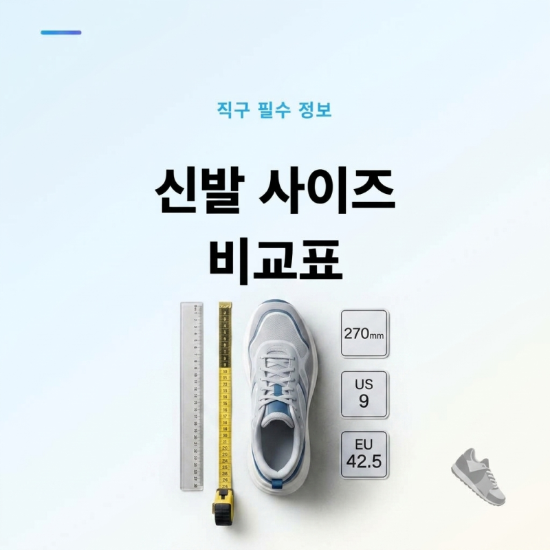 신발 사이즈 비교표 한국 미국 유럽 일본 중국 변환 총정리 남자 여자 운동화 러닝화