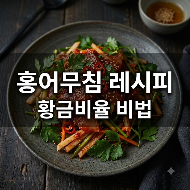 "명절마다 줄 서서 사 먹던 그 맛".. 집에서 15분 만에 끝내는 홍어무침레시피