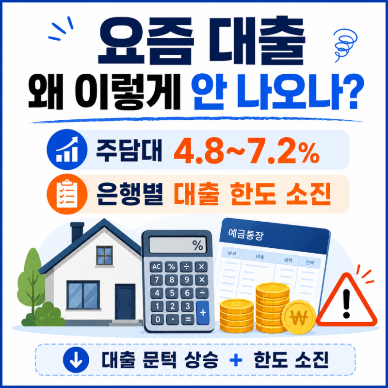 대출 규제 왜 이렇게 심해졌나? 주담대 5~7%·전세대출 한도 소진까지