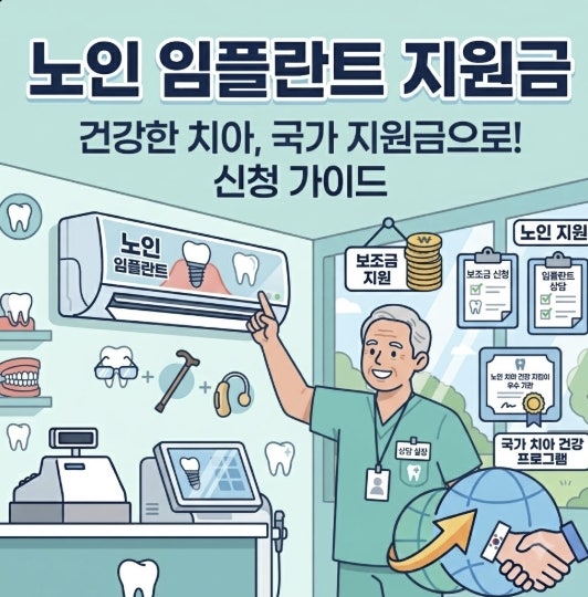 65세 이상 노인 임플란트 지원금, 모르면 못 받는 조건·신청방법 총정리